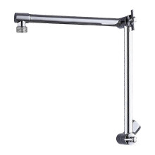 (Chrome) Shower Head Extension Arm, 18 Inch G1/2 Universal, Adjustable Height Angle, Brass and Stainless Steel