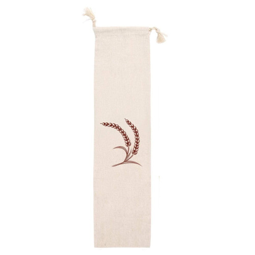 Pungă de pâine din in natural, cu șnur rustic, 1 pachet
