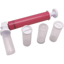 (Pink, A2) Manual Cake Airbrush, Transparent Graduated Tank Plastic Spray Gun for Baking Coloring, Multiple Colors Available