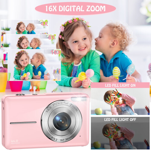 Câmera digital infantil FHD1080P44MP com tela LCD de 2,4 polegadas. 1