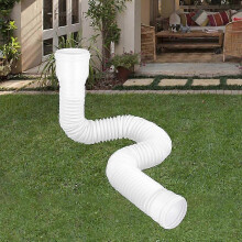 (white) Predĺženie zvodu, zasúvacie plastové 47 cm – 150 cm, pre lepší odtok dažďovej vody