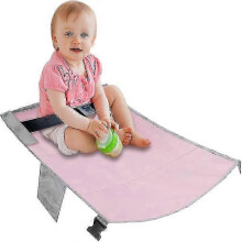 (Pink) Reposapiés para cama de avión para niños, reposapiernas de viaje compatible con la bandeja del asiento del avión.