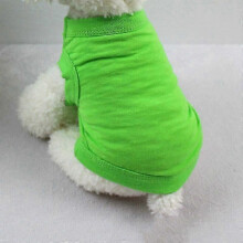 (light green, M) Gilet pour chien en coton uni, t-shirt d'été pour animaux de compagnie de petite et moyenne taille