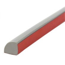 (Grey) Flexibilná štvrťkruhová lišta 300 cm, samolepiaca, PVC, vodeodolná, do vnútorných a vonkajších medzer
