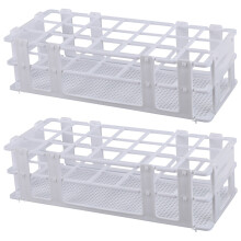 2X Rack de Tubos de Ensayo de PláStico para Tubo de 30 mm, 21 Pocillos, , Desmontable (21 Orificios)