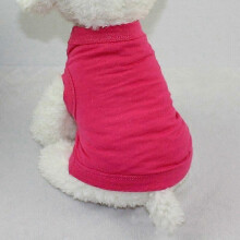 (rose, XS) Gilet pour chien en coton uni, t-shirt d'été pour animaux de compagnie de petite et moyenne taille