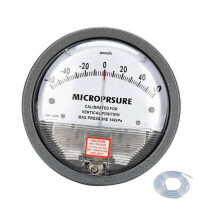 (Gray, 60pa) Micro Differential Pressure Gauge, 0-60Pa Range 30Pa Accuracy for HVAC Ventilation Airflow Monitoring