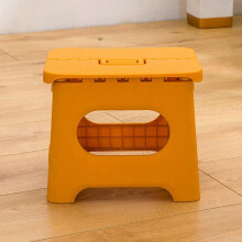 (Yellow, L) Foldable Step Stool, Plastic Heavy Duty Space Saving for Home Kitchen Bathroom Kids Adults
