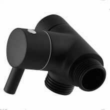 (Black) 3-Way Shower Diverter Valve, Brass G1/2 1 Inlet 2 Outlets Replacement for Handheld and Fixed Shower Heads
