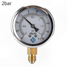 (2bar) Glycerin-Filled Pressure Gauge, 1/4" BSP Bottom Mount, -1/+10 bar Range