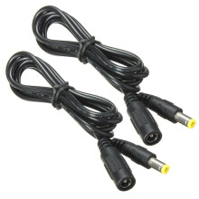 2X 5.5mm x 2.1mm Power Jack Male to Female Extension Cable Cord Lead ConnectorCable Length:1.2 M