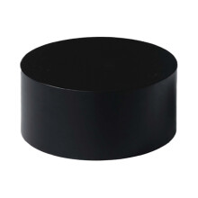 (Black) Mannequin Display Pedestal Stand Acrylic Material 15.75x7.87 Inch Cylinder Plinth for Bridal Shop