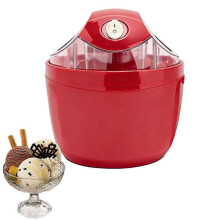 (Red) Elektrische Eismaschine, gelbe Mini-Sorbet-Joghurtmaschine für die Küchenarbeitsplatte