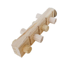 (Unpainted, 20cmx4cmx7cm) Parrot Chewing Toy Play Stand Wooden Perch for Budgies Conures Macaws