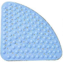(Blue) Antislip douchemat 54x54cm, antibacterieel kiezeldesign met sterke zuignappen, machinewasbare badmat
