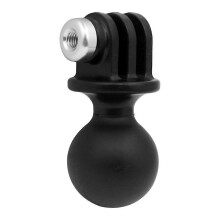 (2.5cm Plastic) Pallopään pidikevarren sovitinkiinnike, yhteensopiva GoPro- ja DJI Action 2 -kameroiden kanssa, muovi/metalli, valinnainen
