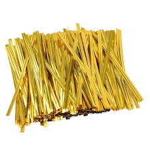 (Golden) Opaski zaciskowe, 760 sztuk, 10 cm, plastikowe opaski do pakowania woreczków do pieczenia i deserów, elastyczne opakowanie dekoracyjne