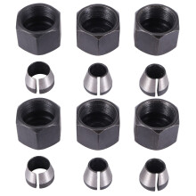 6 Pcs Router Collet Set Chuck Heads Adapter for Drills Engraving Trimming Carving Machine Electric Router Milling Cutter