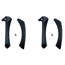 2X Car Right Interior Door Pull Handle with Cover Trim Replacement for- 3 Series E90 E91 E92 2004-2012 Black