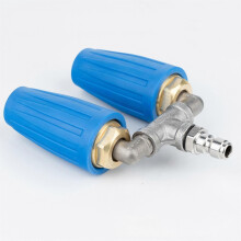 (Blue) Rotierende Düse, 4000 PSI Hochdruckreiniger-Rotationssprüher, 1/4-Zoll-Schnellanschluss, Messingkonstruktion