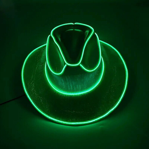 Chapeau de cowboy LED pour fête, taille unique ajustable 1