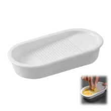 (large, 1pcs) Keramikreibe mit tiefer Schale für Knoblauch, Ingwer und Käse, 16,8 cm