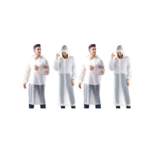 Regenmantel 4 Pack Regen Ponchos für Männer Frauen und Erwachsene Wiederverwendbarer Tragbarer Regenmantel Wasserdicht mit Elastischen ÄRmeln