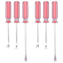 6 Stücke Nagel Zieher Hefter Heber 3Mm V/U Spitze Nagel Klammer Niet Heft Klammern Abzieher Polster Klammer Entferner Schrauben Dreher Werkzeug