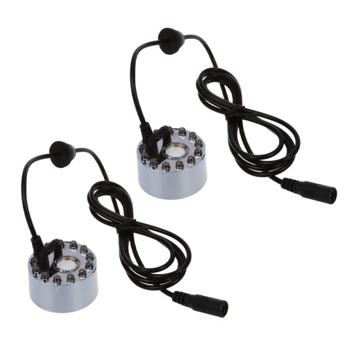 2X Brumisateur Diffuseur Fogger Brume Ultra-Sonique 12 LED