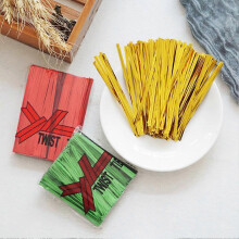(Rose Red) Opaski zaciskowe, 760 sztuk, 10 cm, plastikowe opaski do pakowania woreczków do pieczenia i deserów, elastyczne opakowanie dekoracyjne