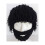 Gestrickte Bartmütze, Wintermütze, Kälteschutzmütze, Schwarz, Größe L 6