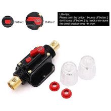 (30A) Disjuntor de Rearme Automático 20A-150A 12V-24V para Carro Caminhão Barco Marinho ABS Preto