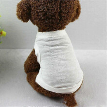 (white, XS) Gilet pour chien en coton uni, t-shirt d'été pour animaux de compagnie de petite et moyenne taille