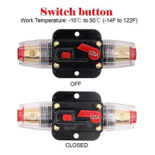 (150A) Disjuntor de Rearme Automático 20A-150A 12V-24V para Carro Caminhão Barco Marinho ABS Preto