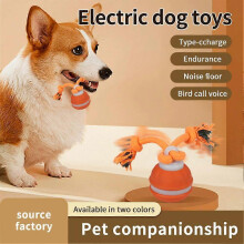 (Orange) Interactive Dog Ball with Auto-Sensing Motion, Rechargeable Type-C, Blue