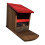 (red) Wood Squirrel Feeder with Easy Open Lid, Removable Panel, Solid Wood Feeding Station 1