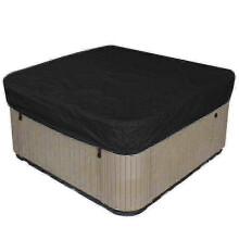 (black, 231*231*30cm) Square Hot Tub Cover Waterproof UV-Resistant 10 Sizes Oxford Fabric Protector