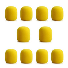 (Yellow) Mikrofonin vaahtomuovisuoja 10 kpl, yhteensopiva kädessä pidettävien lavamikrofonien kanssa, tuulisuojasieni KTV DJ:lle