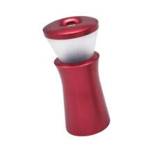 (Red) Lupa de diamante 10X para joyería, espejo de corte de metal con efecto de corazones y flechas, lupa de mano de 6,6 cm.