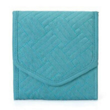 (Cyan) Portable Jewelry Bag for Travel, Large Capacity Dustproof Storage with Multiple Pockets
