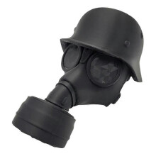 (A1) Trailer Hitch Cover, 3D Printed PLA, Steel Helmet and Gas Mask Design, Protects Tow Coupling from Dust Rust, Rear Vehicle Decoration