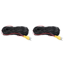 2X Reverse Cable de Video del Cable de ExtensiÓN RCA de la CÁMara de Estacionamiento de Vista Trasera, 10 M