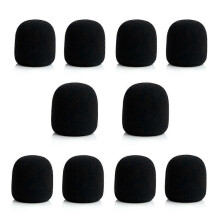 (Black) Mikrofonin vaahtomuovisuoja 10 kpl, yhteensopiva kädessä pidettävien lavamikrofonien kanssa, tuulisuojasieni KTV DJ:lle
