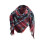 Bufanda triangular de invierno para mujer, chal a cuadros con borlas. 2