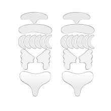 22Pcs Reusable Silicone Wrinkle Removal Sticker Face Forehead Neck Eye Sticker Pad Anti Aging Skin Lifting Care Patch
