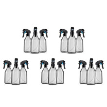 Plastic Spray Bottles for Cleaning Solutions,10OZ Reusable Empty Container with Durable Black Trigger Sprayer, 15Pack