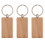 300 Blank Wooden Keychain Rectangular Engraving Key ID Can Be Engraved DIY 1