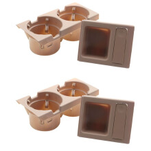 2X Car Center Console Water Cup Holder Beverage Bottle Holder Coin Tray for 3 Series E46 318I 320I 98-06 Beige