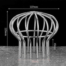 (11cm) Stainless Steel Gutter Guard Strainer, Anti-Clogging Leaf Filter for Roof Drain Pipe, Blocks Leaves and Debris