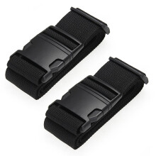 2X Gepaeckriemen Guertelschnur Seil Schwarz fuer Koffer Reisetasche 2M